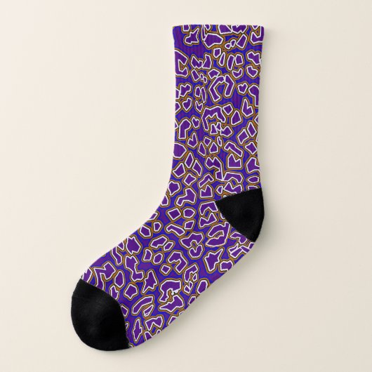 Leopard Inspired Purple Gold Socks Socken (Links - Außen)