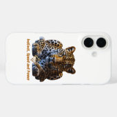 Leopard iPhone 16 Case – Instinct, Speed and Power (Rückseite (Horizontal))