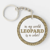 Leopard ist ein farbiger Fun Leopard Print Fashion Schlüsselanhänger (Vorderseite)