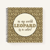 Leopard ist ein farbiges Fun Leopard Print Fashion Notizblock (Vorderseite)