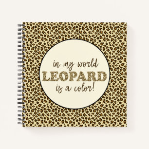 Leopard ist ein farbiges Fun Leopard Print Fashion Notizblock