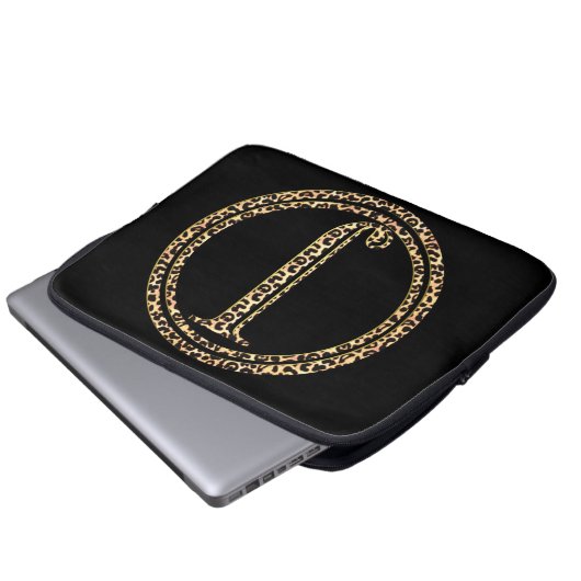 Leopard J Laptopschutzhülle (Vorne Knopf)