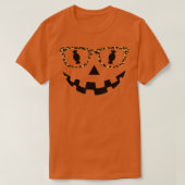 Leopard JackOLantern Brille Pumpkin Candy Ha T-Shirt (Design vorne)