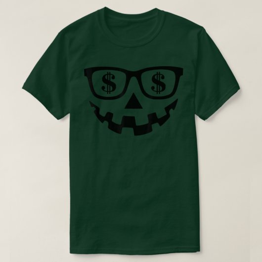 Leopard JackOLantern Brille Pumpkin Dollar H T-Shirt (Design vorne)