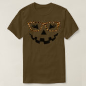 Leopard JackOLantern Glasse Pumpkin Eyelashes T-Shirt (Design vorne)