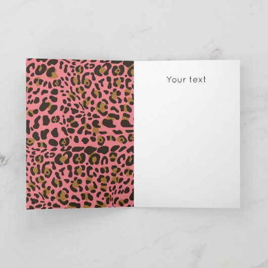Leopard Jaguar Animal Print Mother Day Holiday Karte (Innenseite)