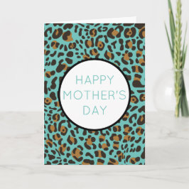 Leopard Jaguar Animal Print Mother Day Holiday Karte