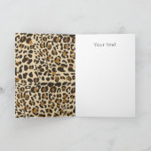 Leopard Jaguar Animal Print Mother Day Holiday Karte (Innenseite)