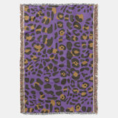 Leopard Jaguar Animal Print Muster Decke (Vorderseite Vertikal)