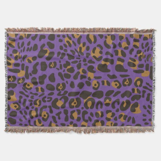Leopard Jaguar Animal Print Muster Decke (Vorderseite)