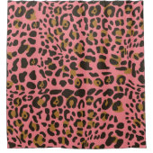 Leopard Jaguar Animal Print Muster Duschvorhang (Vorderseite)