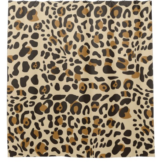 Leopard Jaguar Animal Print Muster Duschvorhang (Vorderseite)