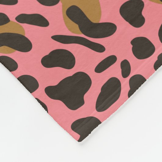 Leopard Jaguar Animal Print Muster Fleecedecke (Ecke)