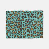 Leopard Jaguar Animal Print Muster Fleecedecke (Vorderseite (Horizontal))