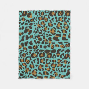 Leopard Jaguar Animal Print Muster Fleecedecke