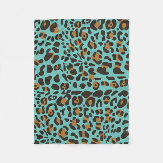 Leopard Jaguar Animal Print Muster Fleecedecke (Vorderseite)