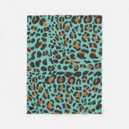 Leopard Jaguar Animal Print Muster Fleecedecke
