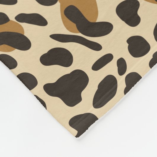 Leopard Jaguar Animal Print Muster Fleecedecke (Ecke)