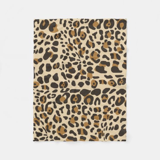 Leopard Jaguar Animal Print Muster Fleecedecke (Vorderseite)
