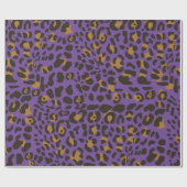 Leopard Jaguar Animal Print Muster Geschenkpapier (Flach)