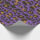 Leopard Jaguar Animal Print Muster Geschenkpapier (Ecke)