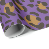 Leopard Jaguar Animal Print Muster Geschenkpapier (Rolleneckpunkt)