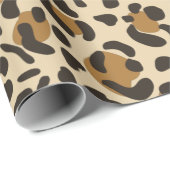 Leopard Jaguar Animal Print Muster Geschenkpapier (Rolleneckpunkt)