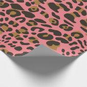 Leopard Jaguar Animal Print Muster Geschenkpapier (Ecke)