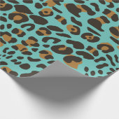 Leopard Jaguar Animal Print Muster Geschenkpapier (Ecke)
