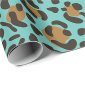 Leopard Jaguar Animal Print Muster Geschenkpapier (Rolleneckpunkt)