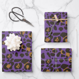 Leopard Jaguar Animal Print Muster Geschenkpapier Set
