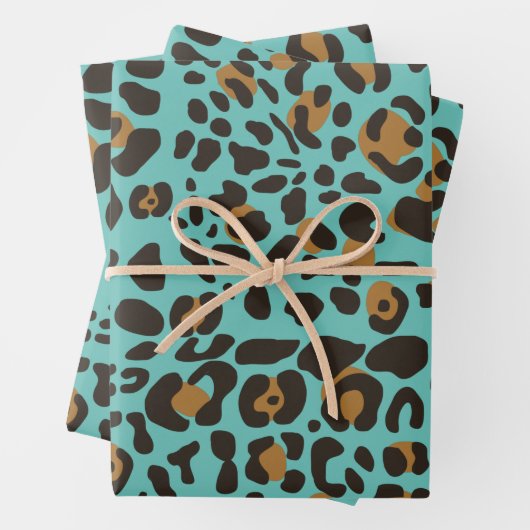 Leopard Jaguar Animal Print Muster Geschenkpapier Set (Beispiel)