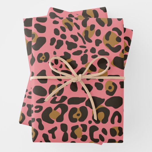 Leopard Jaguar Animal Print Muster Geschenkpapier Set (Beispiel)