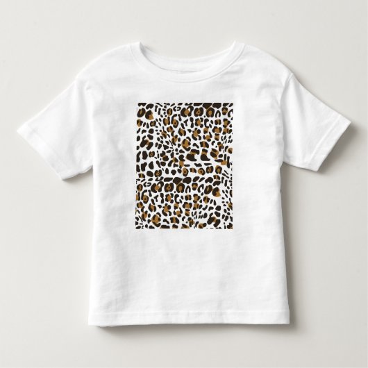 Leopard Jaguar Animal Print Muster Kleinkind T-shirt (Vorderseite)