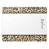 Leopard Jaguar Animal Print Muster Notizblock (Vorderseite)