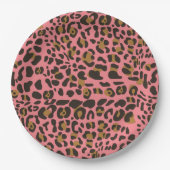 Leopard Jaguar Animal Print Muster Pappteller (Vorderseite)