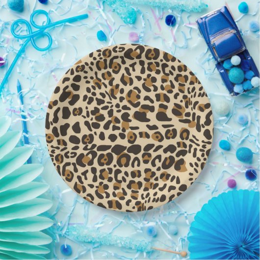 Leopard Jaguar Animal Print Muster Pappteller (Party)