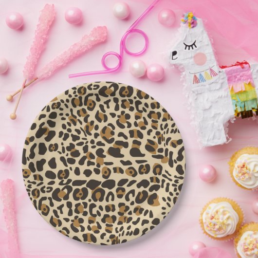 Leopard Jaguar Animal Print Muster Pappteller (Party)