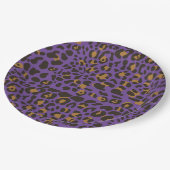 Leopard Jaguar Animal Print Muster Pappteller (Schrägansicht)