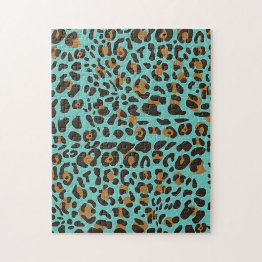 Leopard Jaguar Animal Print Muster Puzzle (Vertikal)