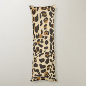 Leopard Jaguar Animal Print Muster Seitenschläferkissen (Rückseite (Vertikal))