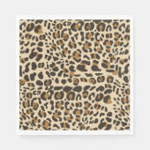 Leopard Jaguar Animal Print Muster Serviette (Vorderseite)