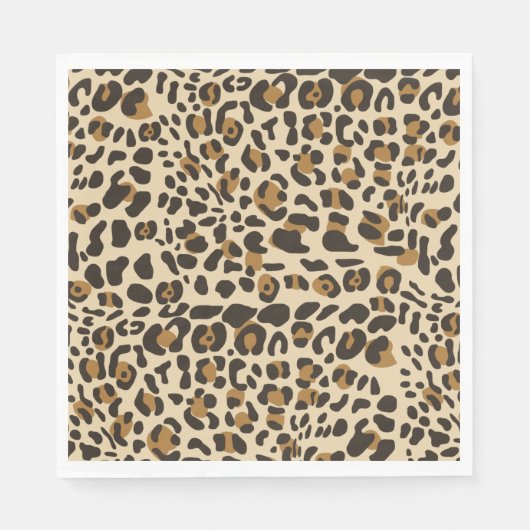 Leopard Jaguar Animal Print Muster Serviette (Vorderseite)