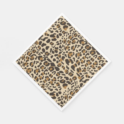 Leopard Jaguar Animal Print Muster Serviette (Ecke)