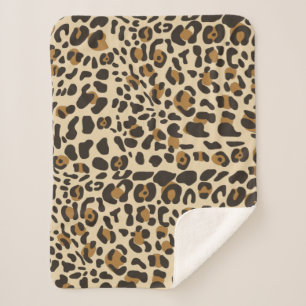 Leopard Jaguar Animal Print Muster Sherpadecke