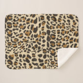 Leopard Jaguar Animal Print Muster Sherpadecke (Vorderseite (Horizontal))