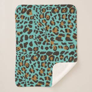 Leopard Jaguar Animal Print Muster Sherpadecke