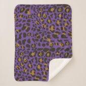 Leopard Jaguar Animal Print Muster Sherpadecke (Vorderseite)