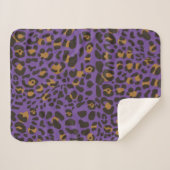 Leopard Jaguar Animal Print Muster Sherpadecke (Vorderseite (Horizontal))