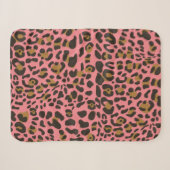 Leopard Jaguar Animal Print Muster Sherpadecke (Vorderseite (Horizontal))
